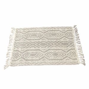 10/$25🦋 Kohl's Gray & Ivory Wool Fringe Rectangular Rug - 4' x 2.5'
